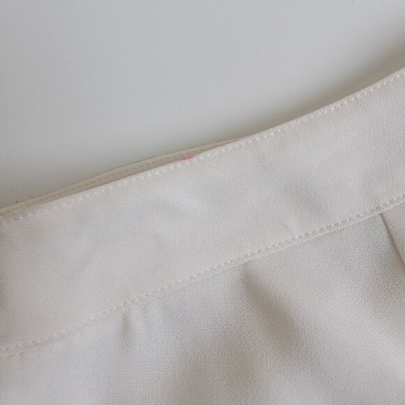 Lafayette 148 New York Bleecker Pant Straigth Office Trouser Ecru / Cloud White - Picture 14 of 14